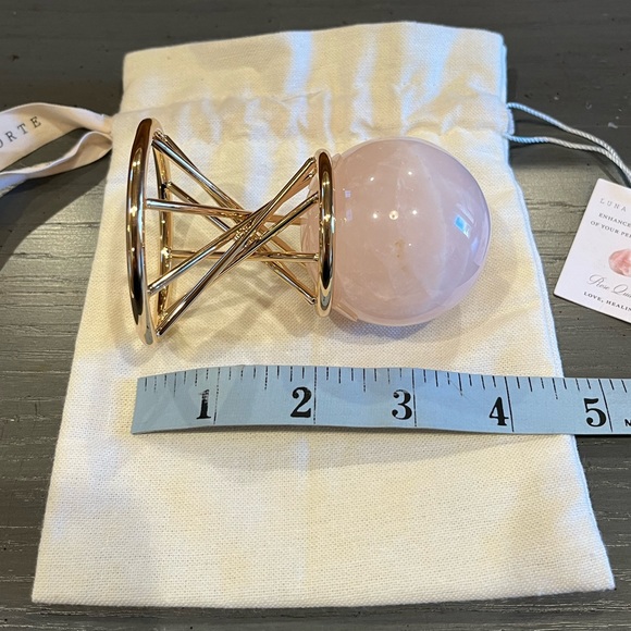 NEW Luna Norte Rose Quartz Crystal Sphere On Display Stand - Picture 7 of 9